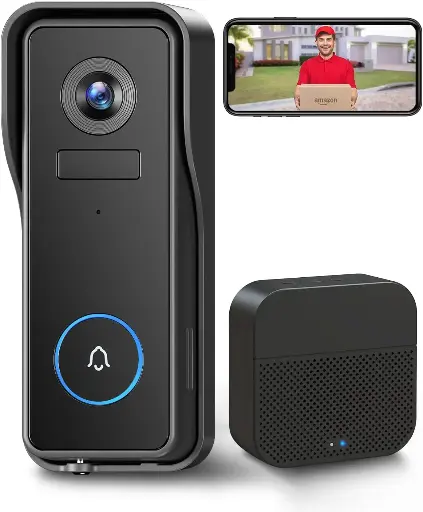 morecam battery powered doorbell camera j7 plus