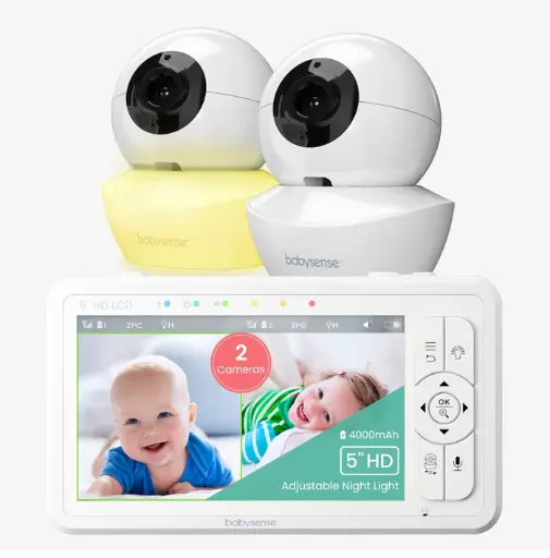 babysense hd s2 hd split screen video baby monitor